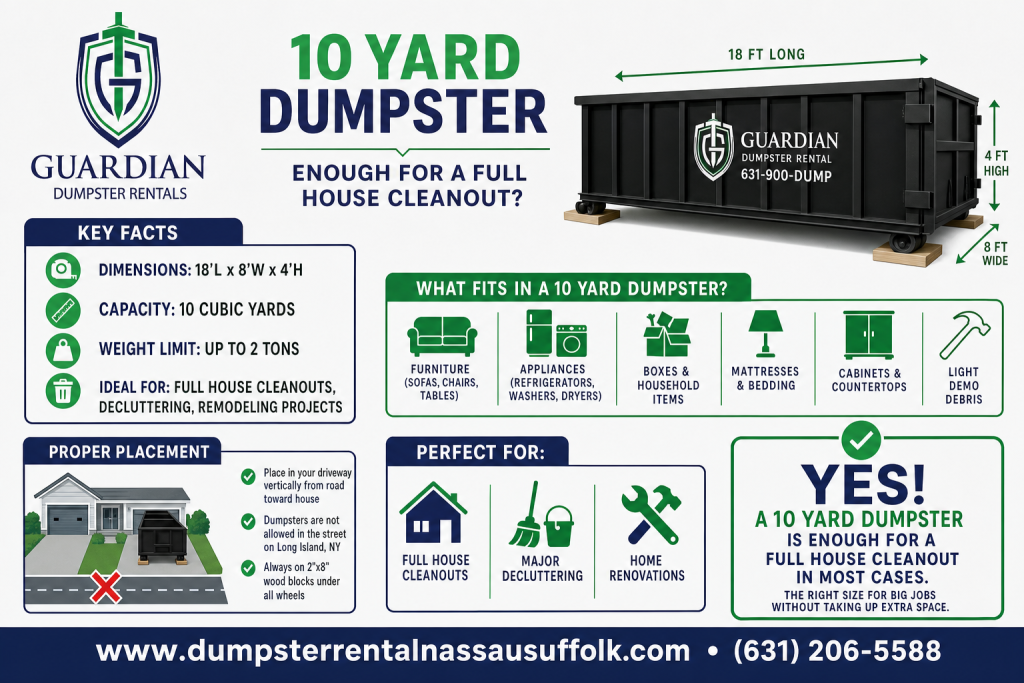 10 Yard Dumpster Infographic