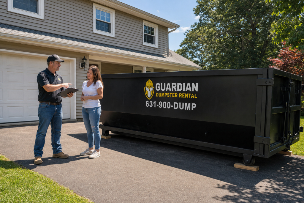 10 Yard Dumpster Rental Bay Shore, NY — What size projects fit in a 10 yard container, and is it right for my Bay Shore home?.