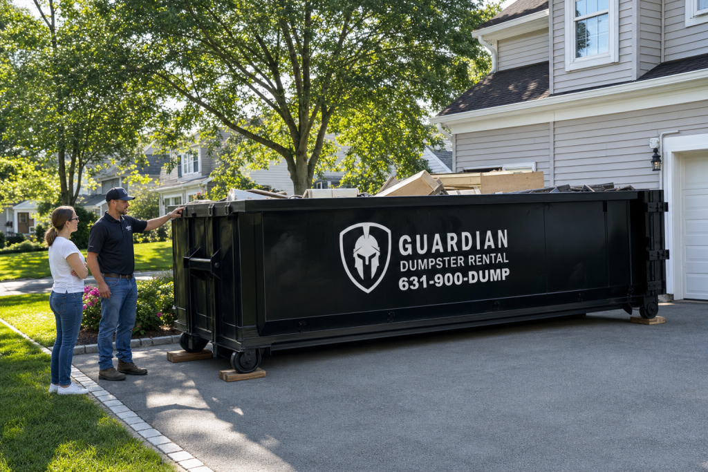 30 Yard Dumpster Rental Babylon, NY — Will a 30 yard container fit in a typical Babylon driveway?.