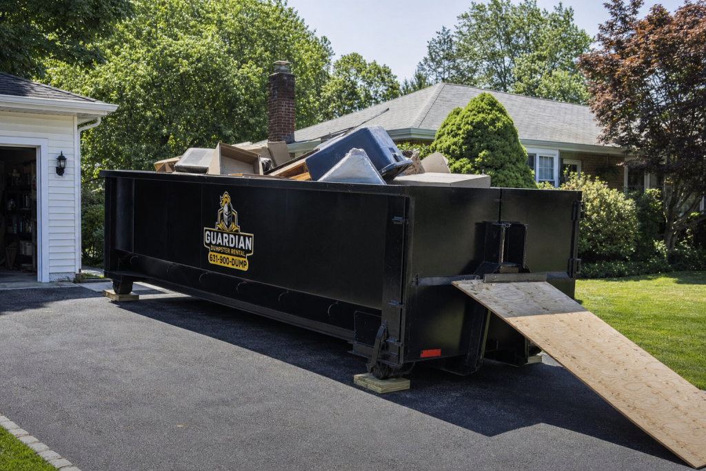 Basement Cleanout debris in 20 yard dumpster.