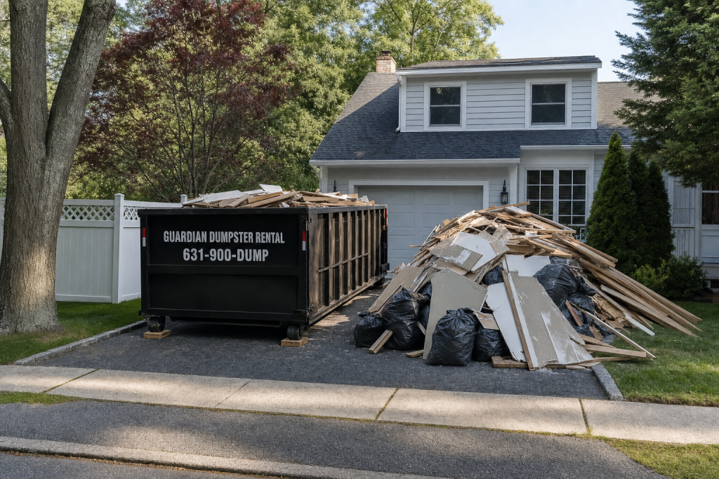 Construction Debris Removal Babylon, NY — How much does construction debris removal Babylon NY cost with Guardian Dumpster Rental?.