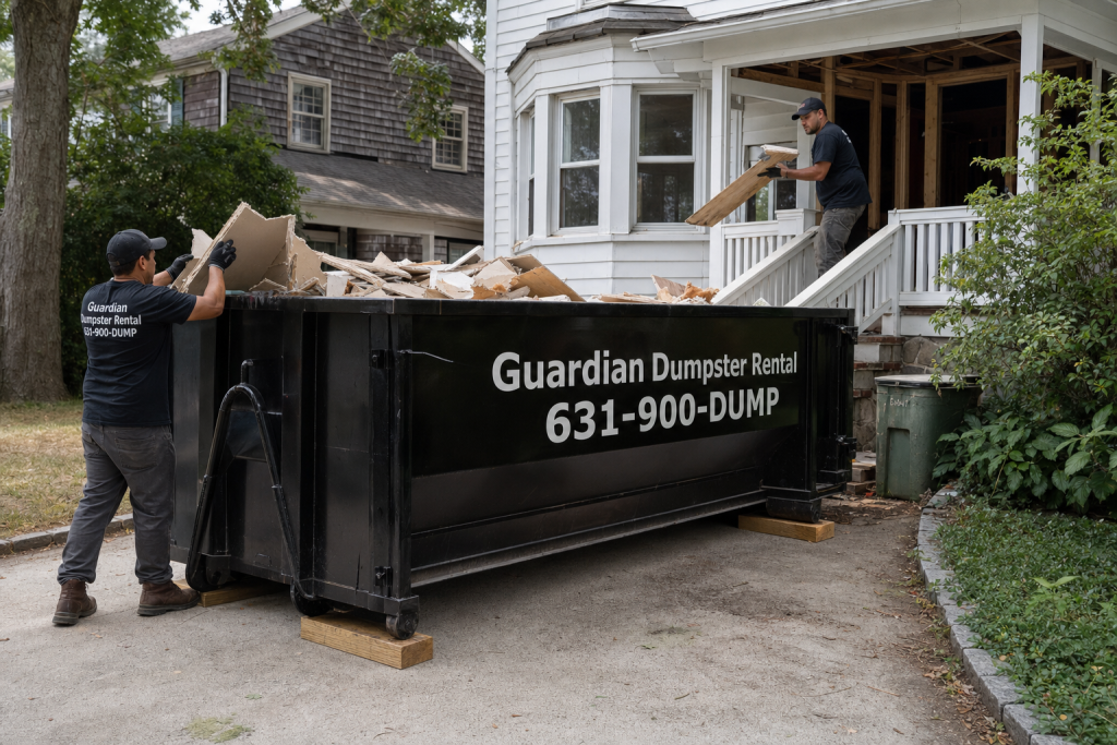 Construction Debris Removal Babylon, NY — What construction materials can I put in the dumpster, and what's prohibited in Suffolk County?.