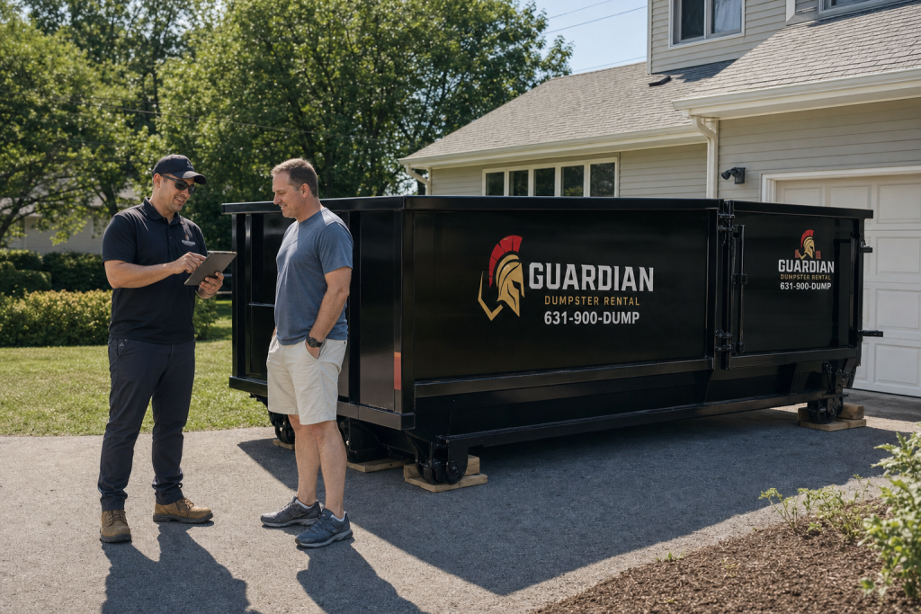 Dumpster Rental Bay Shore, NEW YORK — How much does it cost to rent a dumpster in Bay Shore — and what's actually included?. Pricing depends on the container size, your rental period, and the weight.