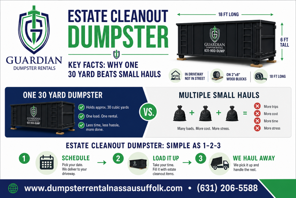 Estate Cleanout Dumpster Infographic