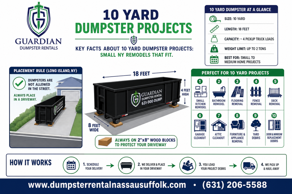 10 Yard Dumpster Projects Infographic