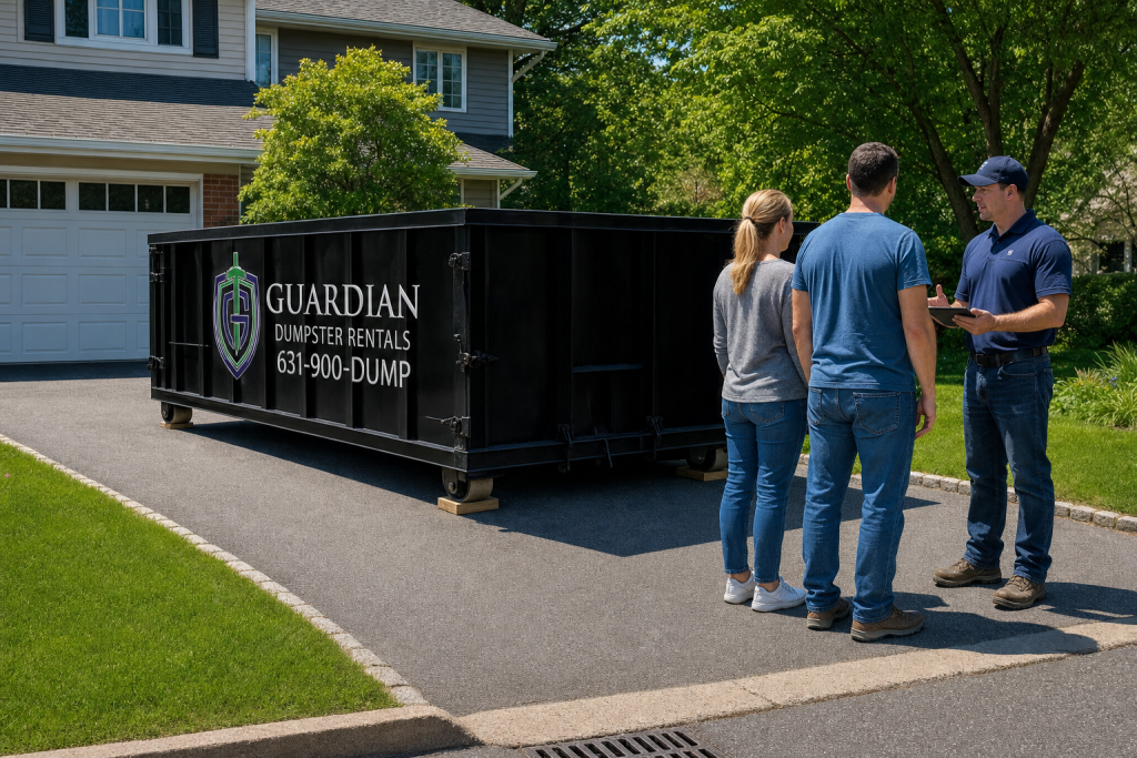 20 Yard Dumpster Rental Commack — What does 20 yard dumpster rental Commack pricing actually include — and what triggers extra charges?. Our quote covers delivery, pickup, a set rental period, a.