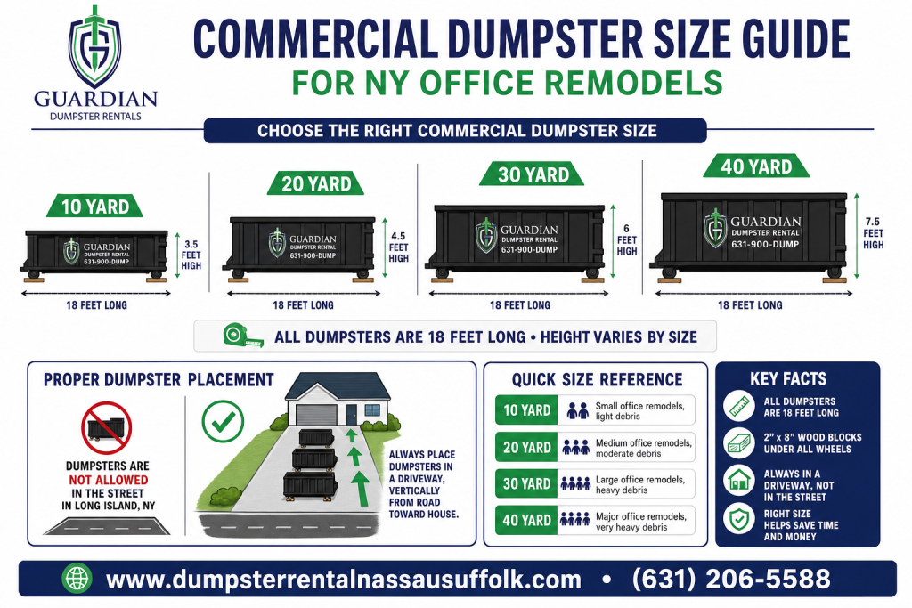 Commercial Dumpster Size Infographic