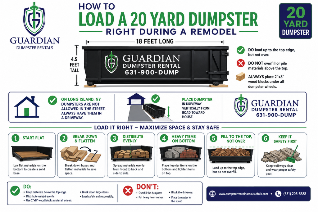 Load A 20 Yard Dumpster Infographic