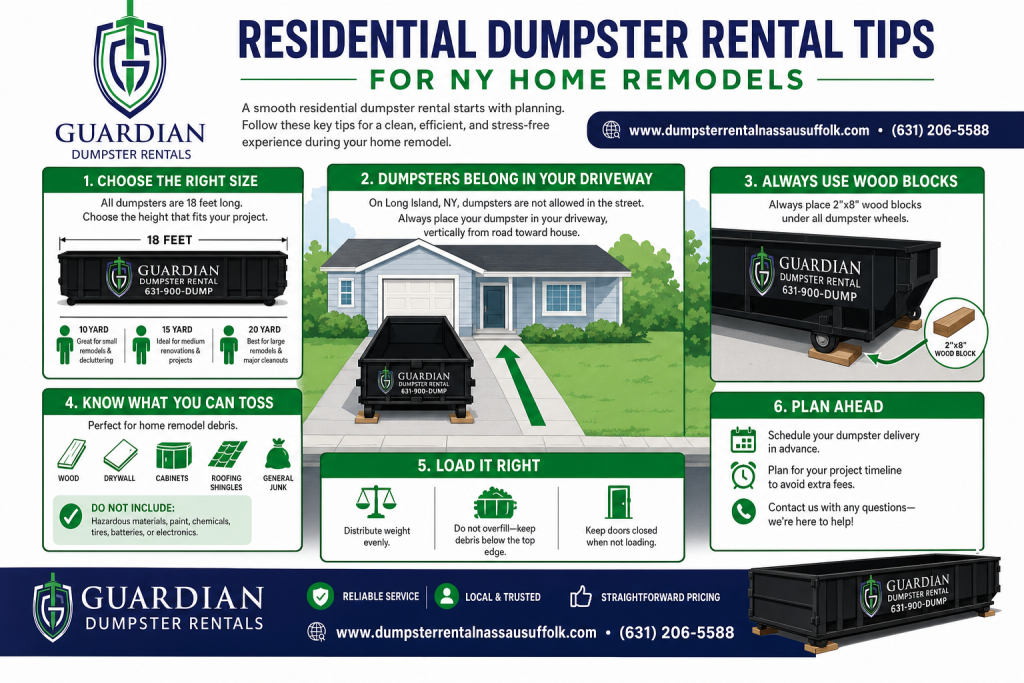 Residential Dumpster Rental Infographic