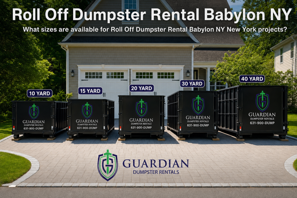 Roll Off Dumpster Rental Babylon NY — What data-defer-sizes are available for Roll Off Dumpster Rental Babylon NY New York projects?.