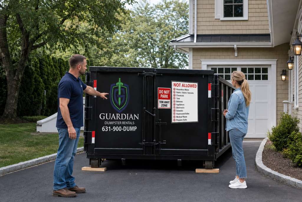 Roll Off Dumpster Rental Islip — What materials are not allowed in your Islip dumpsters?.