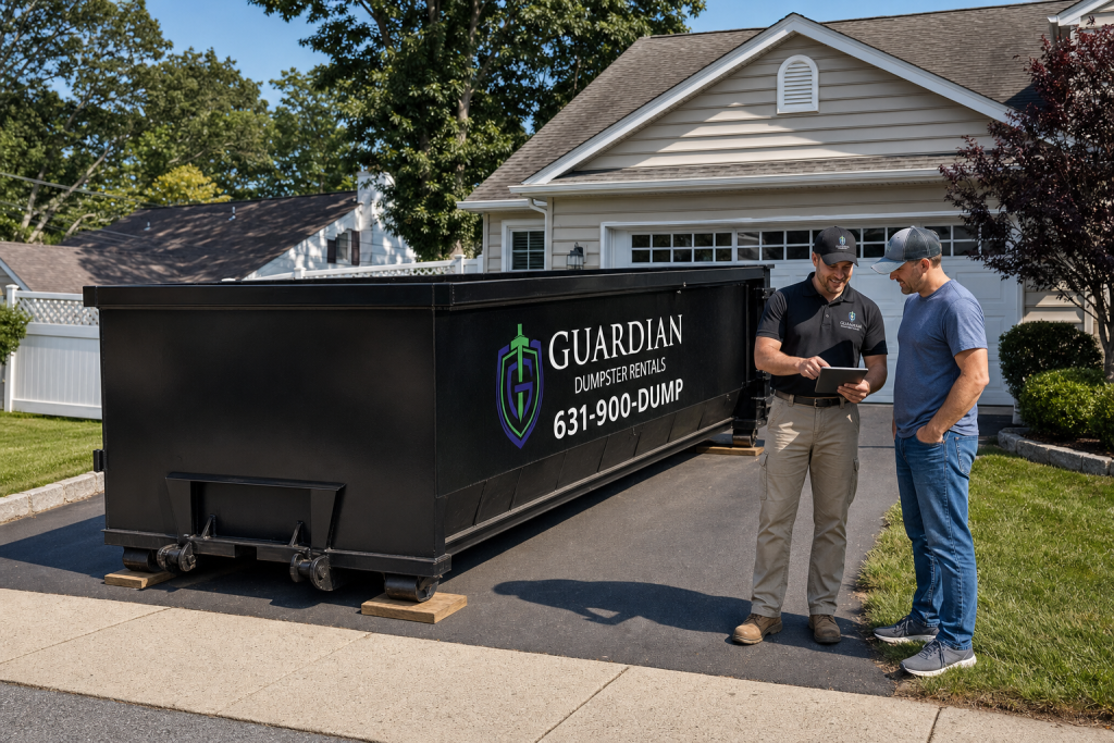 Roll Off Dumpster Rental West Islip — Do I need a permit to put a roll off container in my driveway in West Islip?.