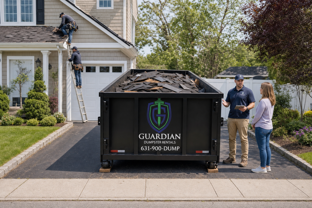 Roofing Dumpster Rental Babylon NY — What materials can go in a roofing dumpster, and what's prohibited?.