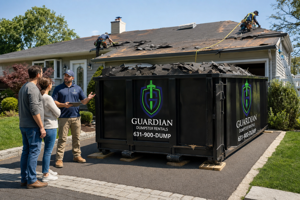 Roofing Dumpster Rental Bay Shore NY — How much does a roofing dumpster cost in Bay Shore, and what's included in the price?.