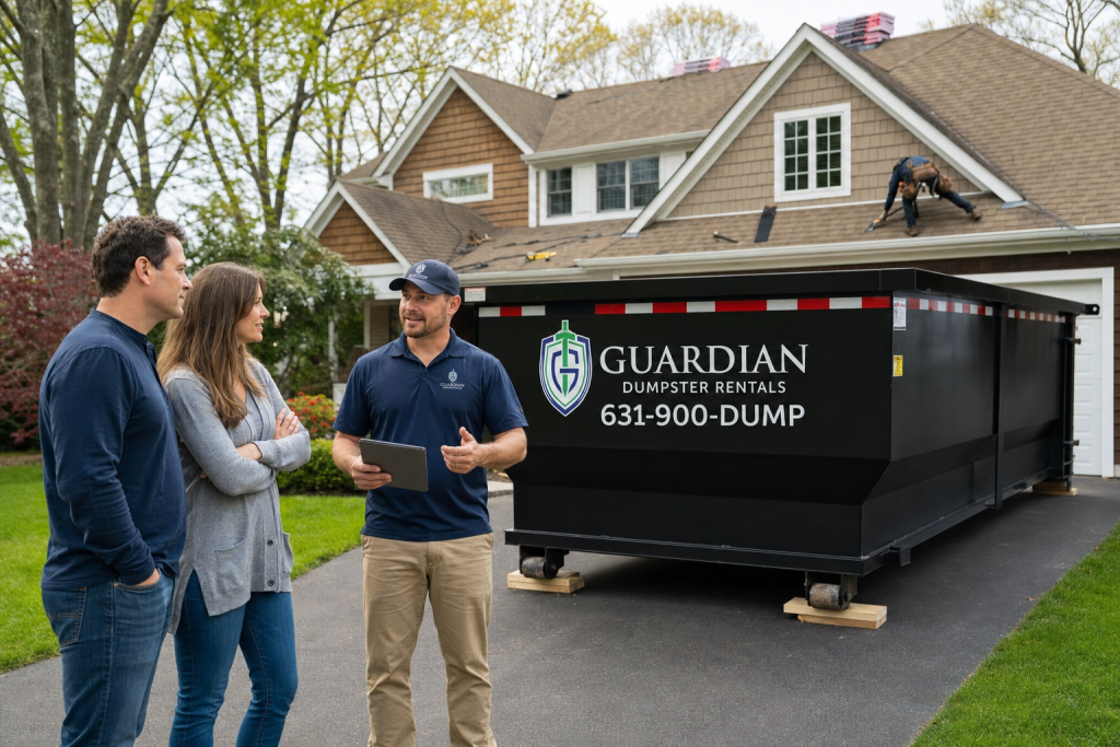 Roofing Dumpster Rental Dix Hills — How much does roofing dumpster rental Dix Hills actually cost — and what about weight overages?. Most surprise charges on roofing dumpsters come from weight, no.