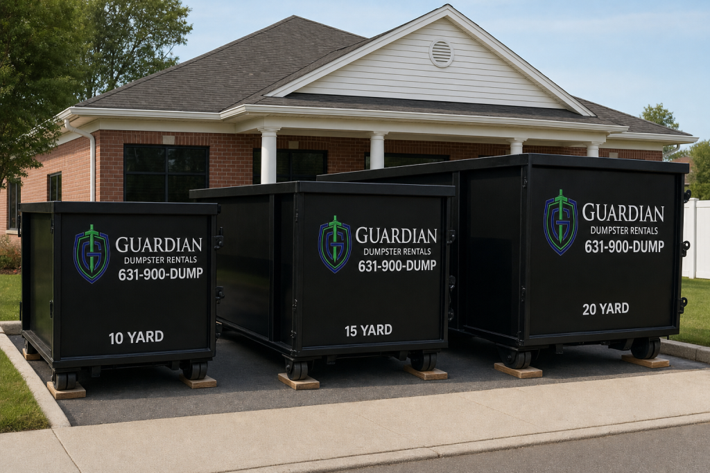 Commercial Dumpster Rental Lindenhurst NY — What dumpster data-defer-sizes does Guardian Dumpster Rental offer for Commercial Dumpster Rental Lindenhurst NY New York projects?.