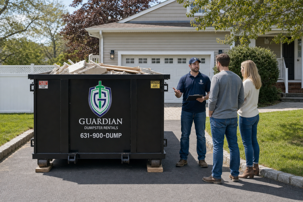 Construction Debris Removal Commack NY — What size dumpster do I need for a renovation project in Commack?.