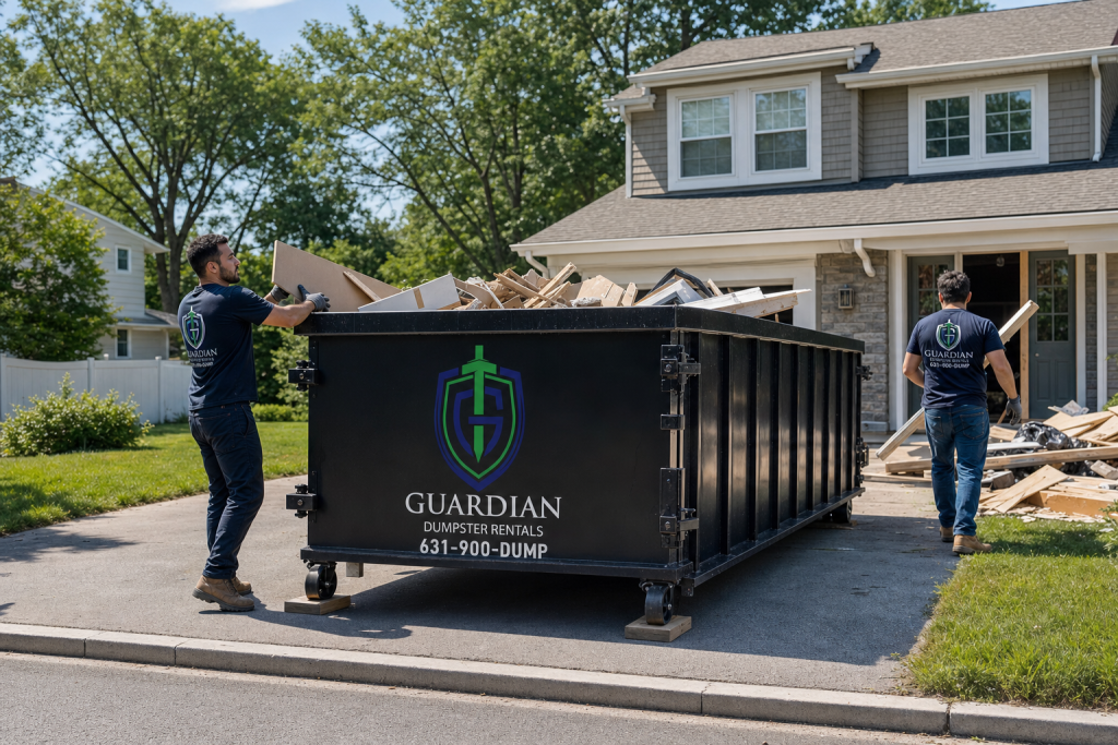 Construction Debris Removal West Islip NY — What materials can I put in a construction dumpster in West Islip, and what's prohibited?.