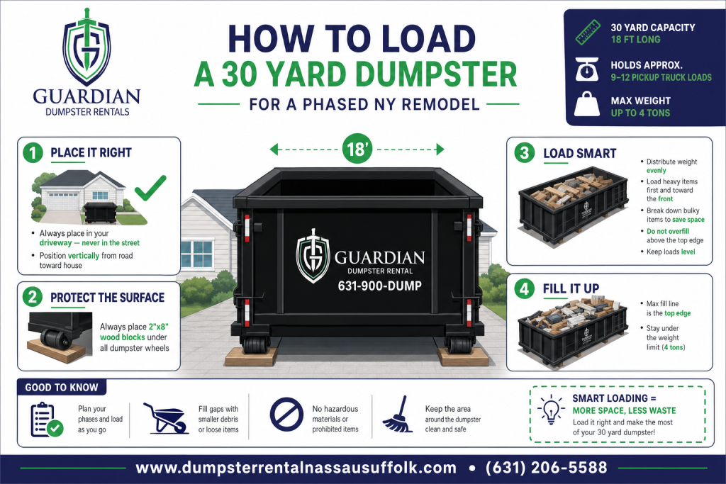 Load A 30 Yard Dumpster Infographic
