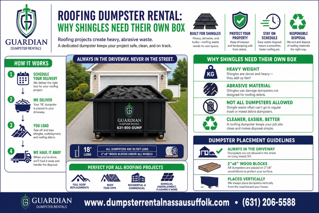 Roofing Dumpster Rental Infographic